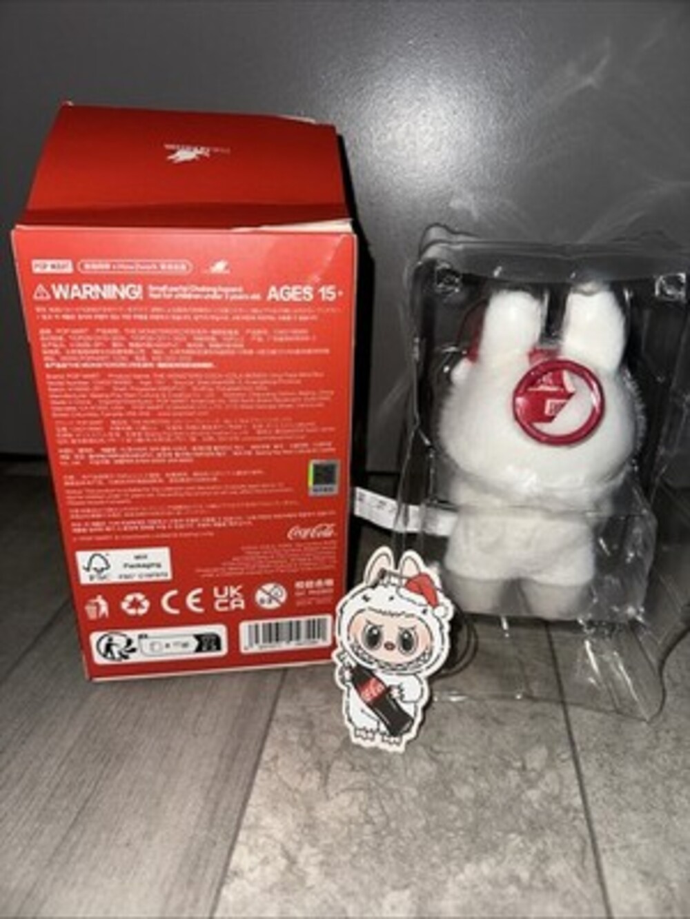 Authentic POPMART THE MONSTERS Labubu Coca-Cola Series Plush Surprise Shake USA - Picture 3 of 3